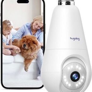 2K Light Bulb Security Camera Wireless Outdoor-2.4GHz